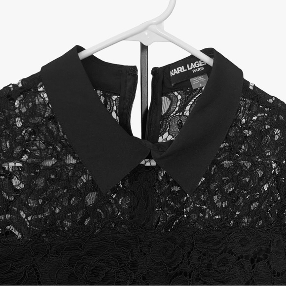 KARL LAGERFELD BLACK LACE DRESS - Picture 3 of 13